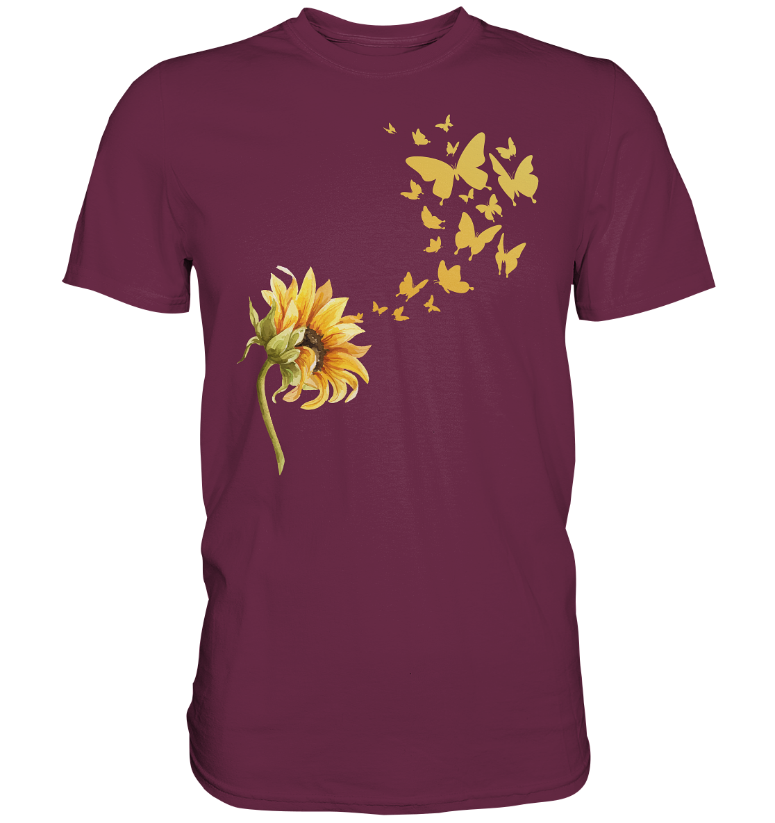 Schmetterling Sonnenblumen T-Shirt Garten Motiv Gärtner Geschenk Sommer