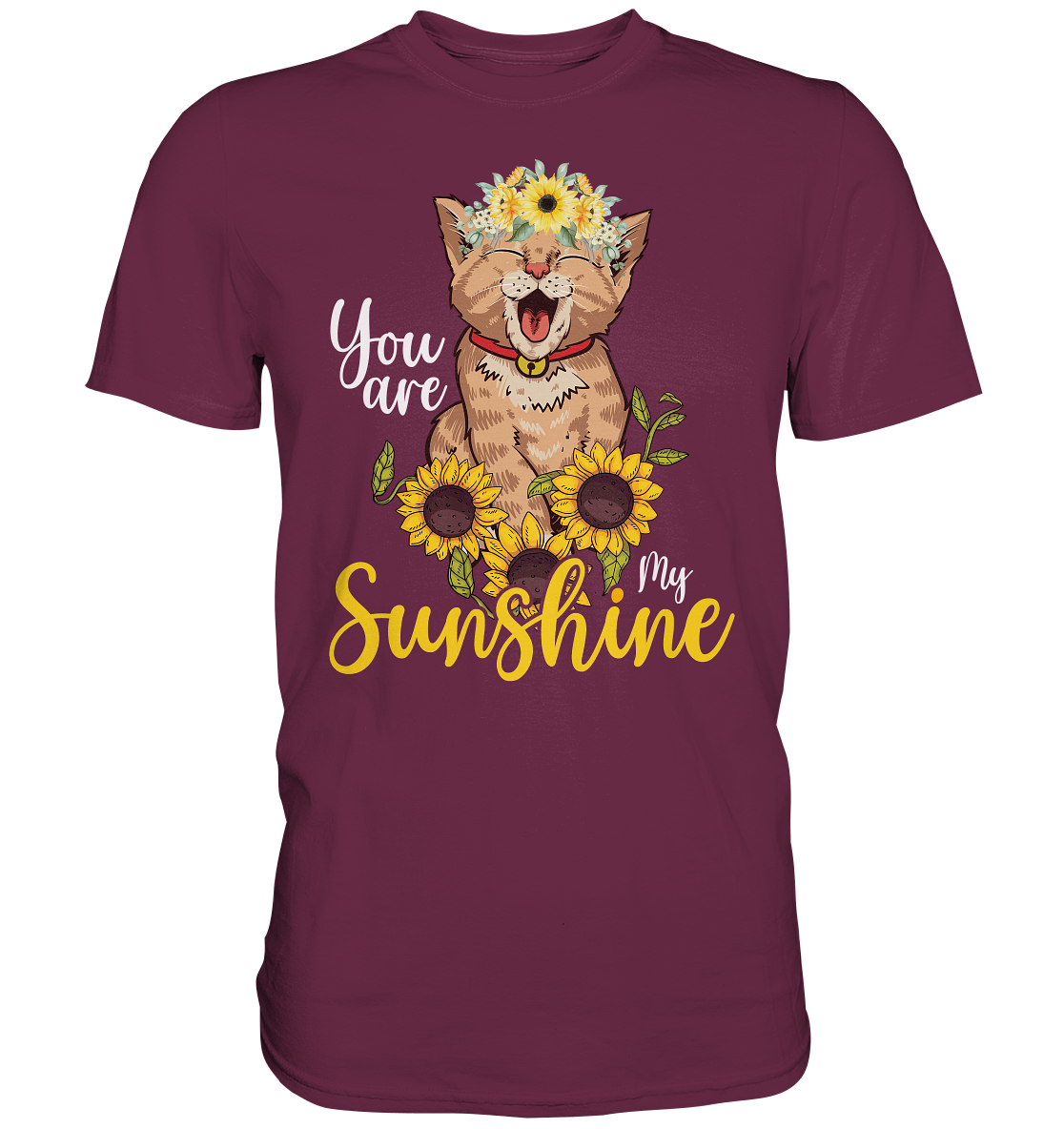Katzenliebhaber Sonnenblumen Shirt Gärtner Katzen Geschenk Garten