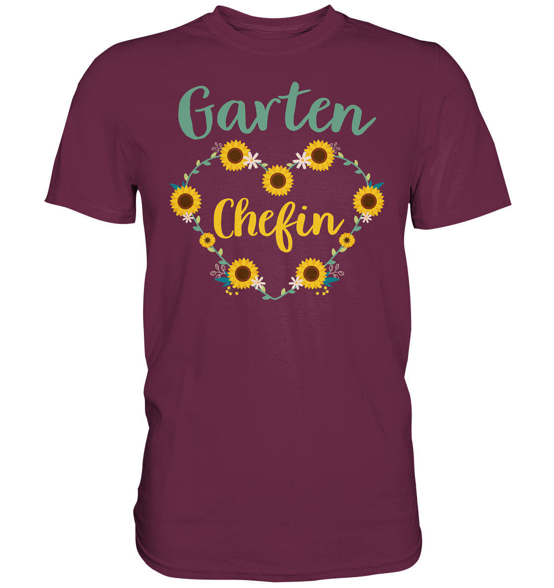 Garten Chefin T-Shirt Sonnenblumen Garten Motiv Gärtner Geschenk