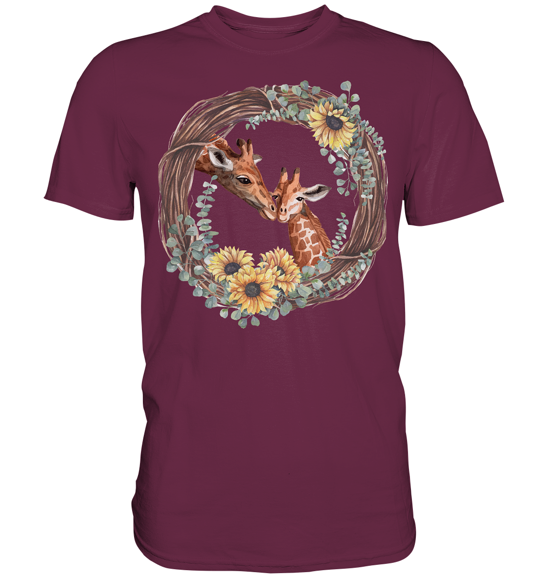 Giraffe Sonnenblumen T-Shirt Mama Tochter Geschenk