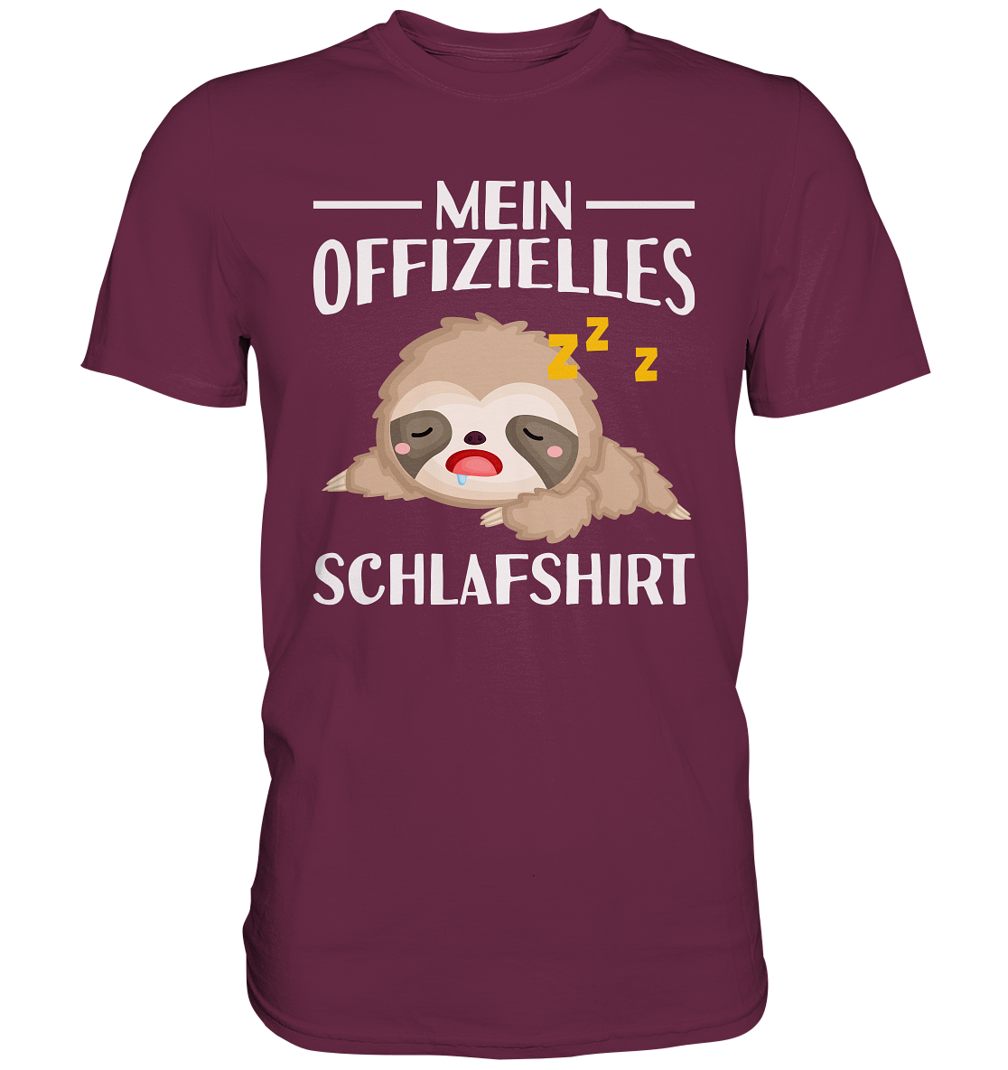 Offizielles Schlafshirt Nachthemd Schlafanzug Pyjama Faultier T-Shirt