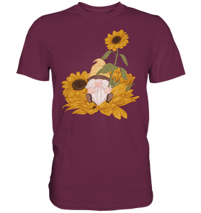 Gartenzwerg Sonnenblumen T-Shirt Garten Motiv Gärtner Geschenk