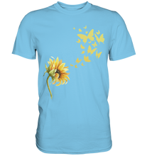 Laden Sie das Bild in den Galerie-Viewer, Sonnenblume Sommer Schmetterlinge T-Shirt
