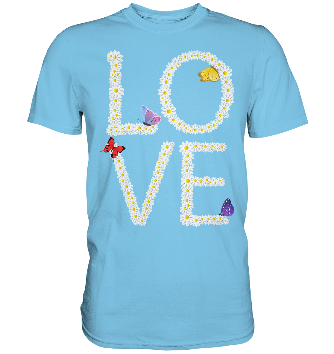 Love Gänseblumen Frauen Schmetterling T-Shirt
