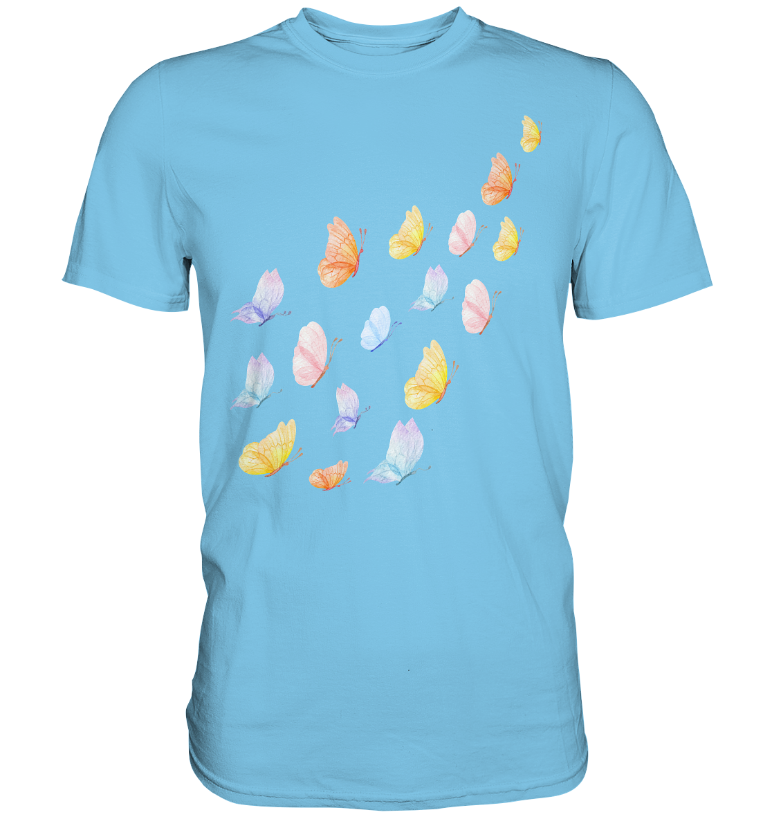 Frauen Pastel Schmetterlinge T-Shirt