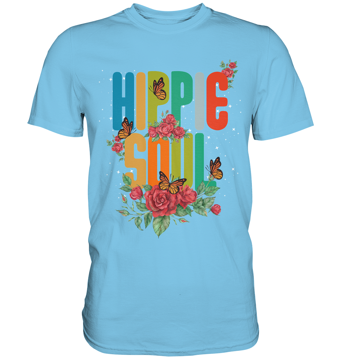 Frauen Hippie Schmetterling T-Shirt