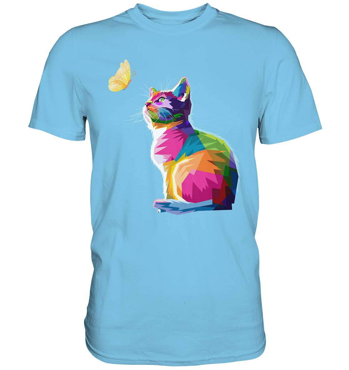 Schmetterling Mädchen Frauen Katzen T-Shirt