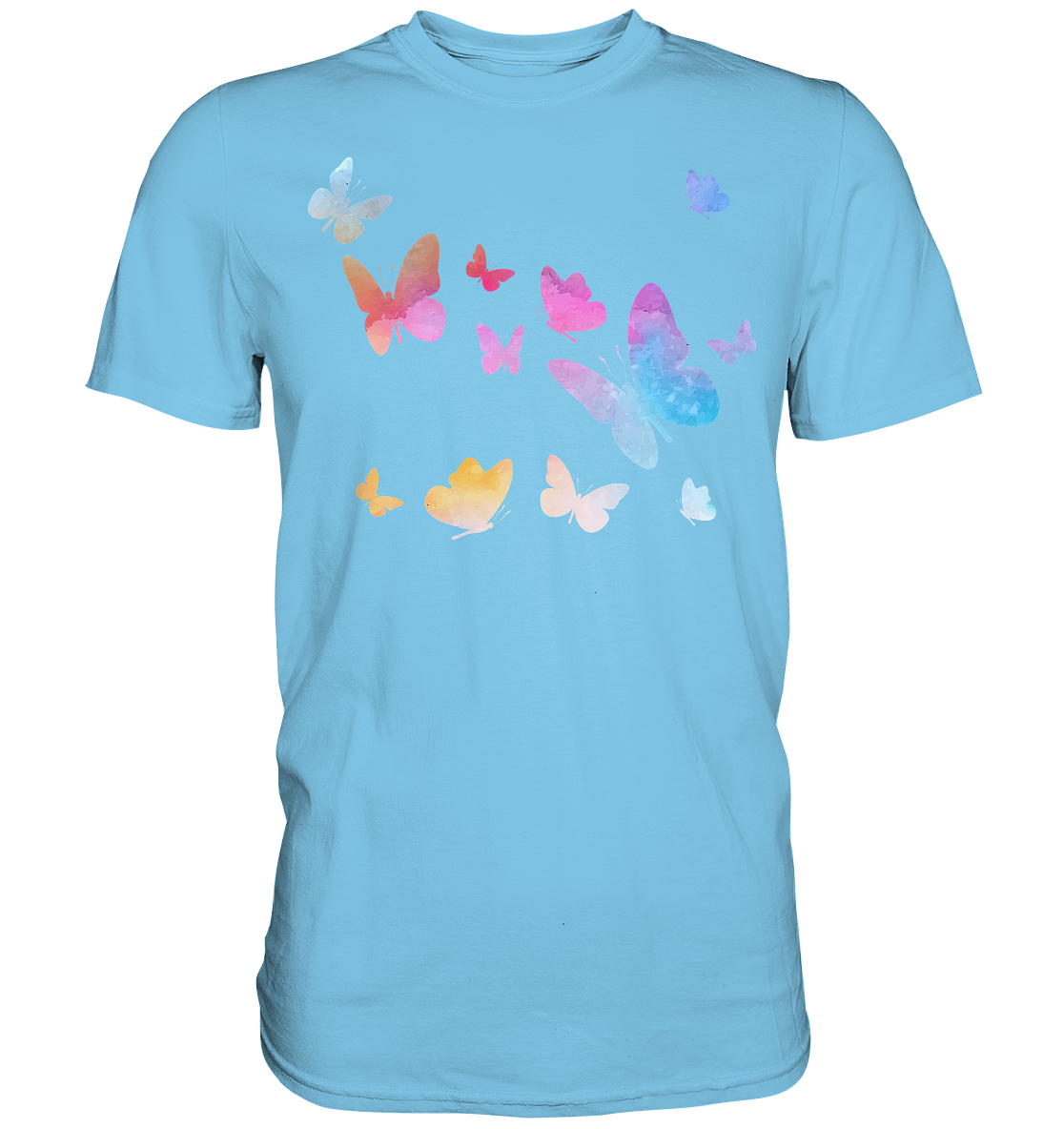 Aquarell Farbenfrohe Schmetterlinge T-Shirt