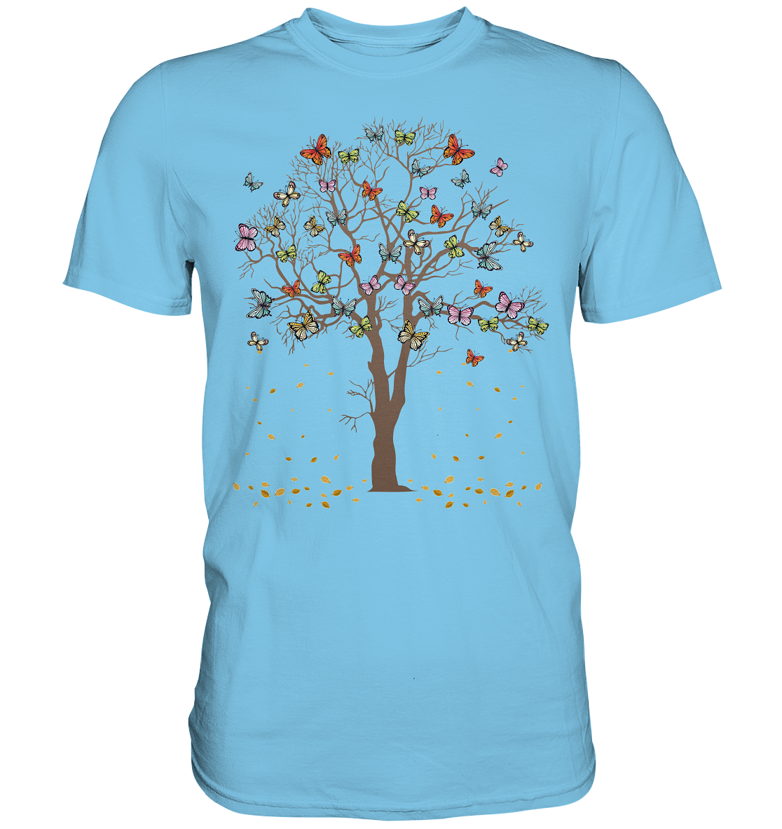 Frauen Schmetterlinge Baum T-Shirt