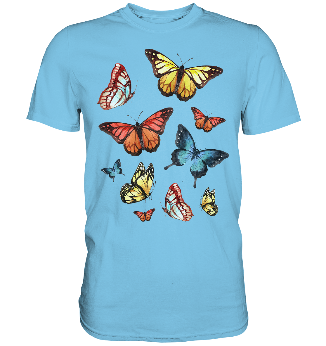 Frauen Bunte Schmetterlinge T-Shirt