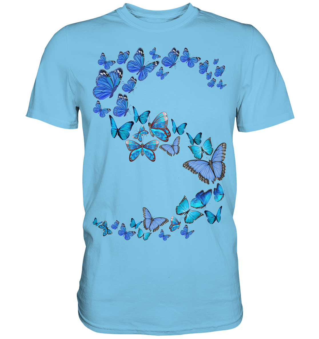 Schöne Blaue Schmetterlinge T-Shirt