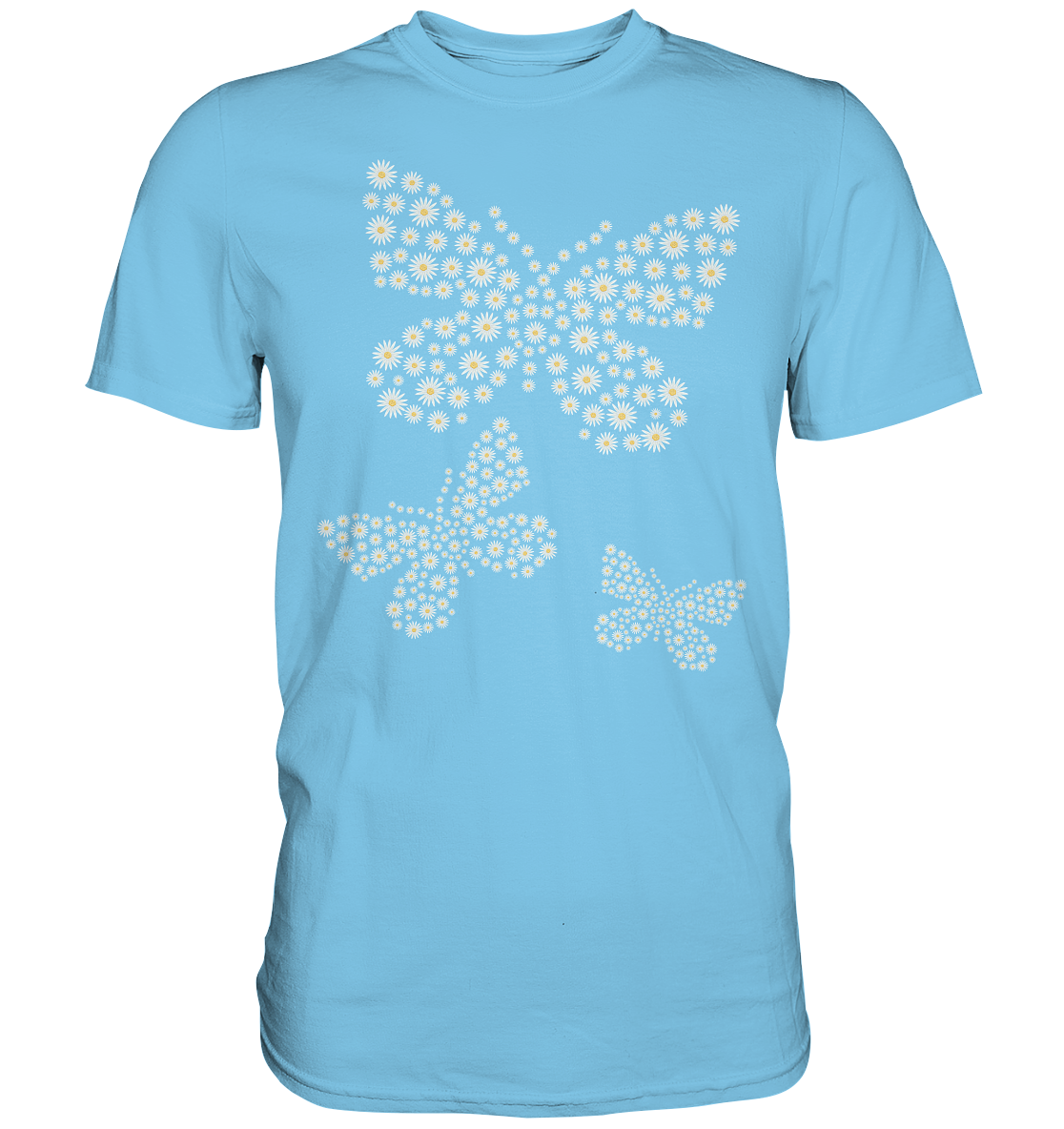 Frauen Gänseblümchen Schmetterlinge T-Shirt
