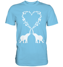 Laden Sie das Bild in den Galerie-Viewer, Elefant Herz Schmetterling T-Shirt
