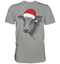 Laden Sie das Bild in den Galerie-Viewer, Weihnachtsshirt Kuh Weihnachtsoutfit Rind Landwirt Weihnachten T-Shirt
