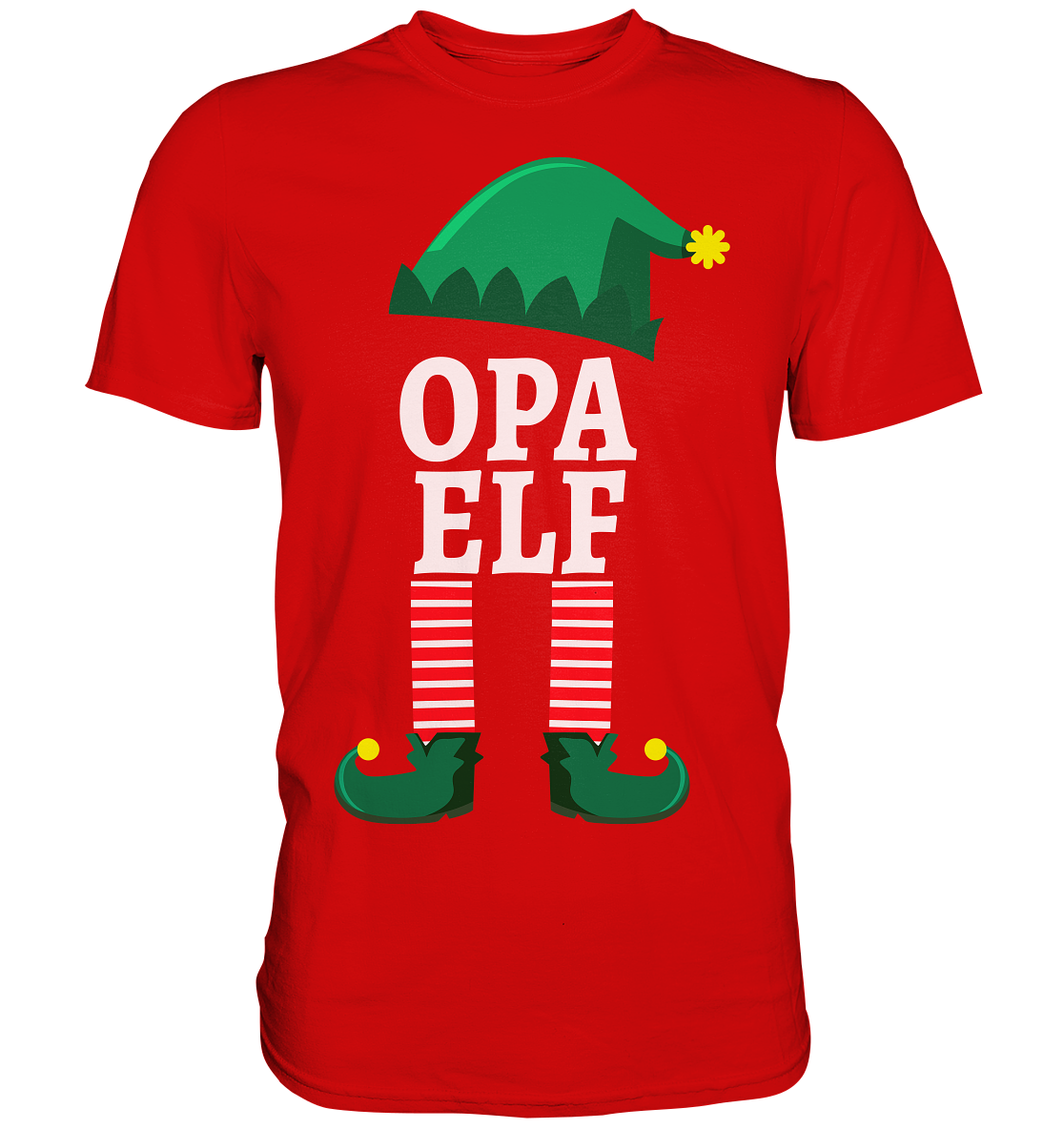 Opa Elf Familie Weihnachten Großvater Weihnachtself T-Shirt
