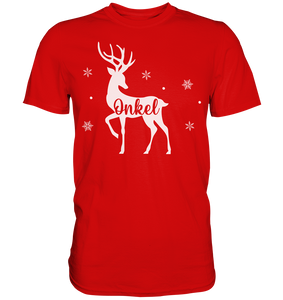 Onkel Rentier Weihnachtsoutfit Xmas Schneeflocken Weihnachten T-Shirt