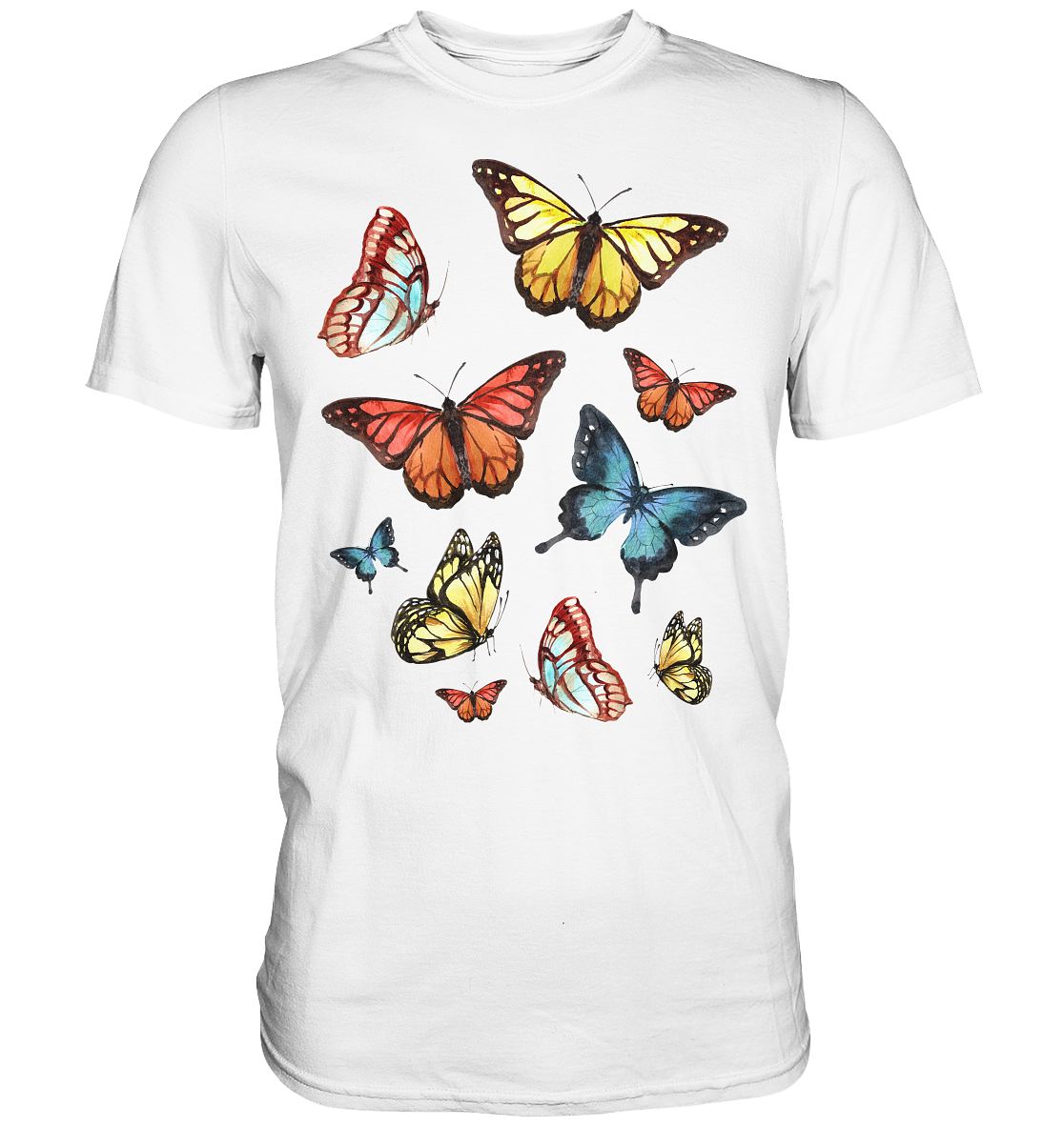 Frauen Bunte Schmetterlinge T-Shirt