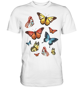 Frauen Bunte Schmetterlinge T-Shirt