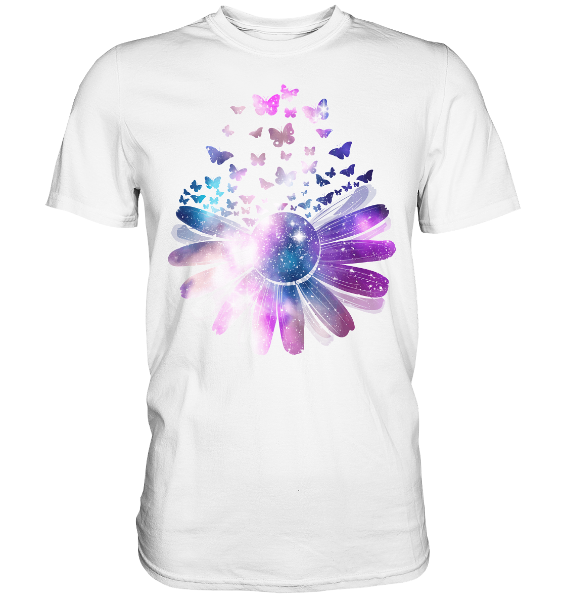 Frauen Galaxie Schmetterling T-Shirt