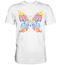 Laden Sie das Bild in den Galerie-Viewer, Kunst Farbiger Schmetterling T-Shirt
