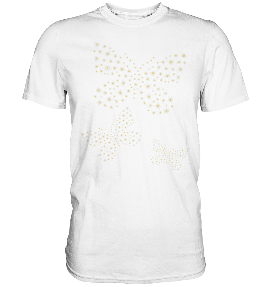 Frauen Gänseblümchen Schmetterlinge T-Shirt