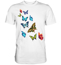Bunte Farbenfrohe Schmetterlinge T-Shirt