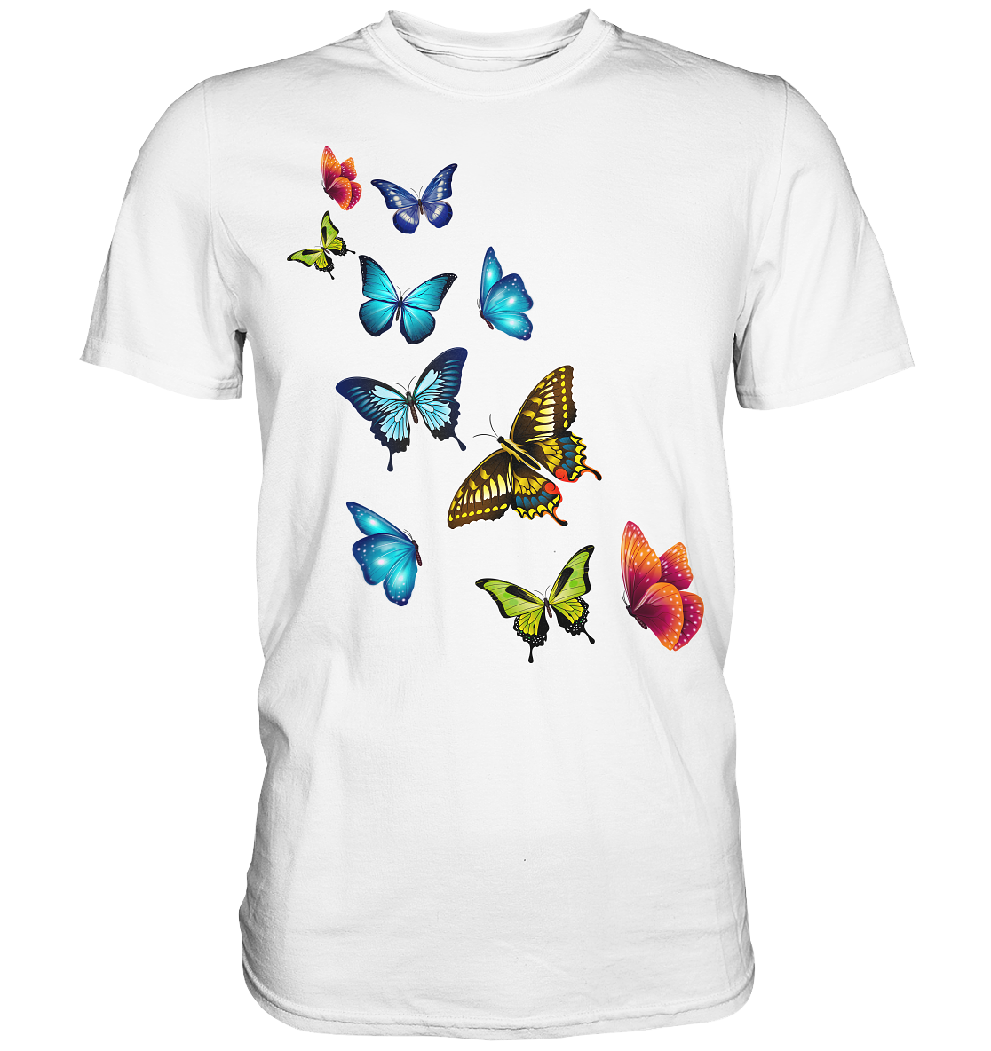 Bunte Farbenfrohe Schmetterlinge T-Shirt
