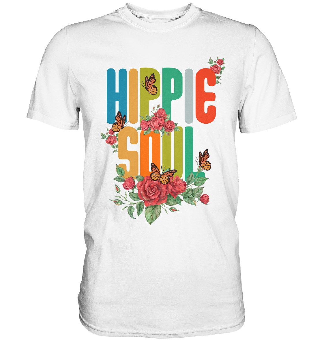 Frauen Hippie Schmetterling T-Shirt