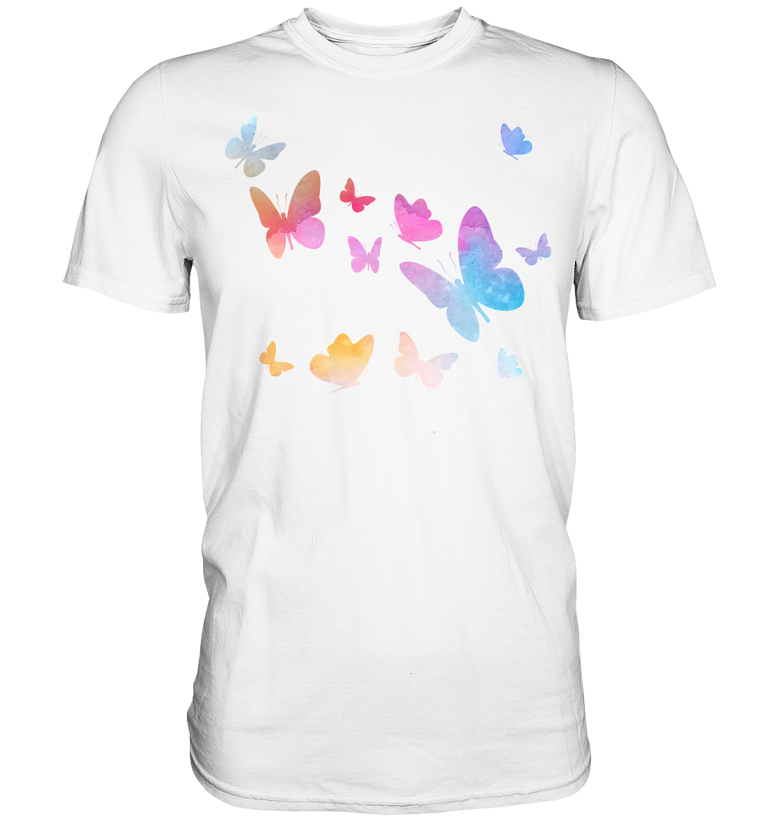 Aquarell Farbenfrohe Schmetterlinge T-Shirt
