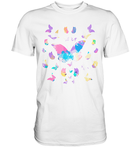 Farbenfrohe Aquarell Schmetterlinge T-Shirt