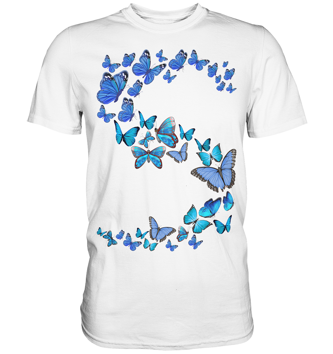 Schöne Blaue Schmetterlinge T-Shirt