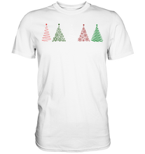 Laden Sie das Bild in den Galerie-Viewer, Weihnachtsshirt Minimalistische Weihnachtsbäume Weihnachtsoutfit Weihnachten T-Shirt
