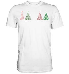 Weihnachtsshirt Minimalistische Weihnachtsbäume Weihnachtsoutfit Weihnachten T-Shirt