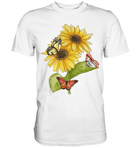 Sonnenblumen Schmetterlinge T-Shirt