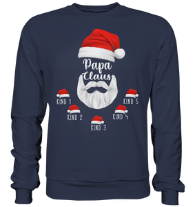 Papa Claus Weihnachten Familienvater Weihnachtsoutfit Personalisiertes Sweatshirt