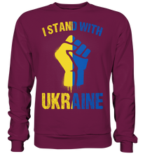 Laden Sie das Bild in den Galerie-Viewer, Ukraine Support Solidarität - I Stand with Ukraine Sweatshirt
