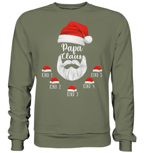 Papa Claus Weihnachten Familienvater Weihnachtsoutfit Personalisiertes Sweatshirt