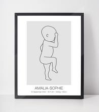 Laden Sie das Bild in den Galerie-Viewer, Geburtsposter personalisiert | Geschenk zur Geburt Babyposter | Kinderzimmer Babygeschenk
