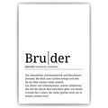 Bruder Poster Definition - Geschwister Geburtstag Bruder Geschenk Wandbild Kunstdruck