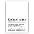 Katzenmama Poster Definition - Katzenbesitzer Geschenk Wandbild