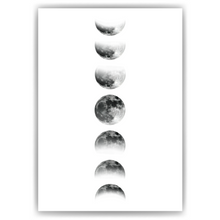 Laden Sie das Bild in den Galerie-Viewer, Mondphasen Poster – Mondposter Wandbild Wohnzimmer Küche Flur Schlafzimmer Zuhause Mond Wanddeko

