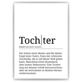 Tochter Poster Definition - Tochter Geschenk Wandbild