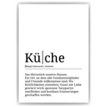 Küche Poster Definition Kunstdruck Wandbild Geschenk