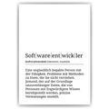 Softwareentwickler Poster Definition Kunstdruck Wandbild Geschenk