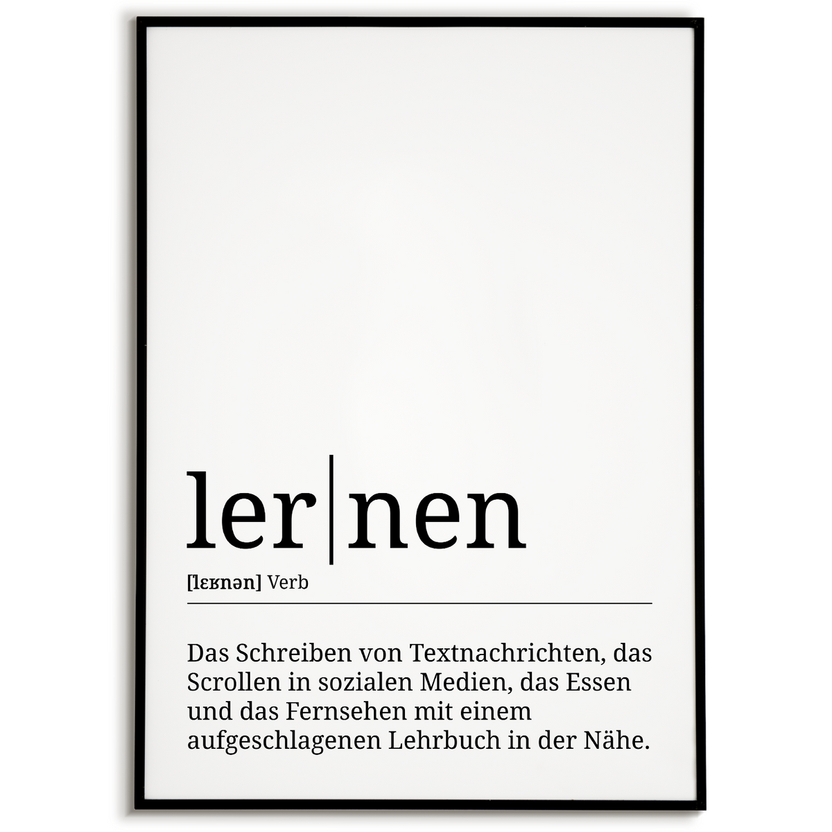 lernen Poster Definition Kunstdruck Wandbild Geschenk