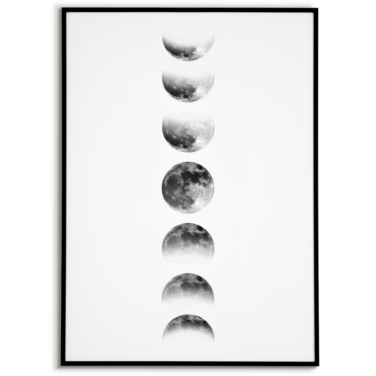 Mondphasen Poster – Mondposter Wandbild Wohnzimmer Küche Flur Schlafzimmer Zuhause Mond Wanddeko