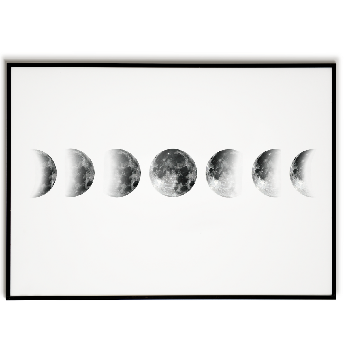 Mondphasen Poster – Mondposter Wandbild Wohnzimmer Küche Flur Schlafzimmer Zuhause Wanddeko