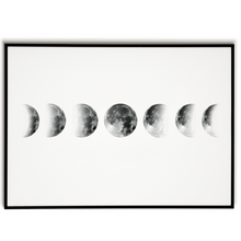 Laden Sie das Bild in den Galerie-Viewer, Mondphasen Poster – Mondposter Wandbild Wohnzimmer Küche Flur Schlafzimmer Zuhause Wanddeko
