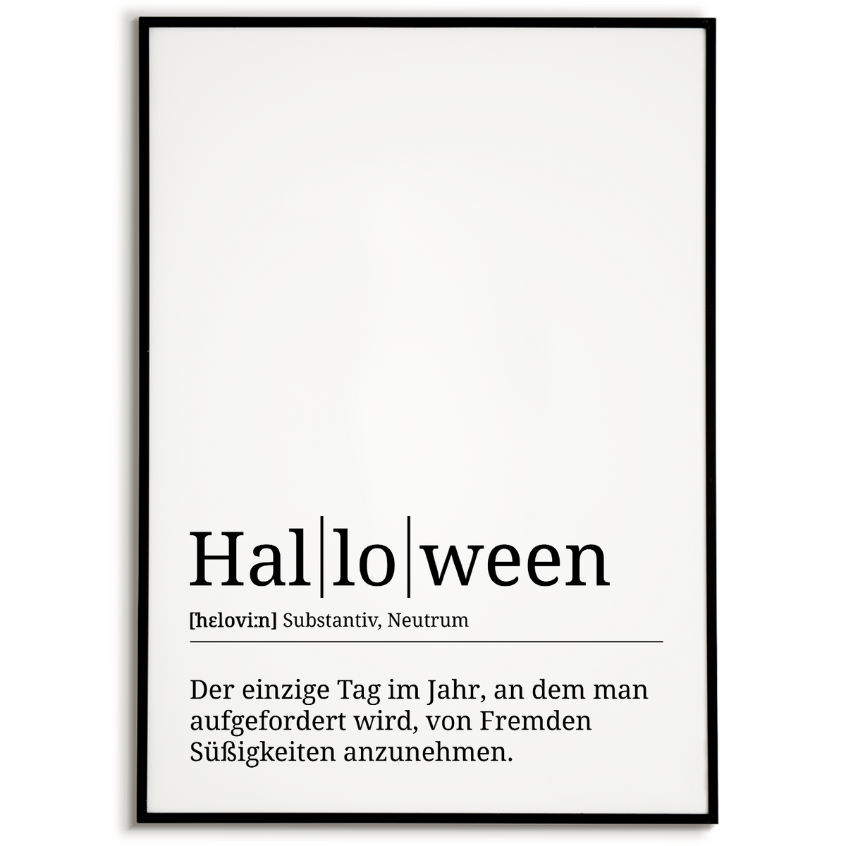 Halloween Poster Definition Kunstdruck Wandbild Geschenk