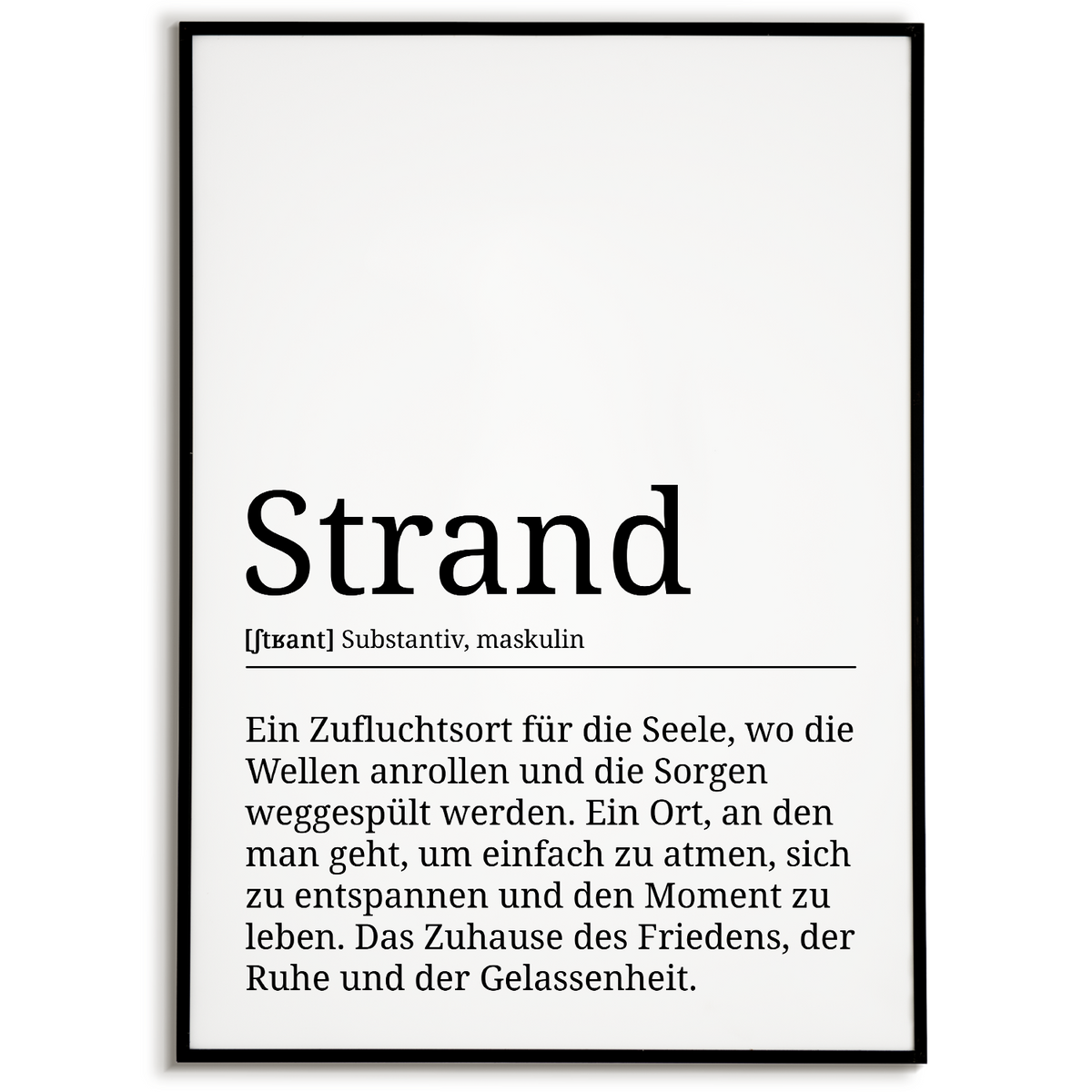 Strand Poster Definition Kunstdruck Wandbild Geschenk
